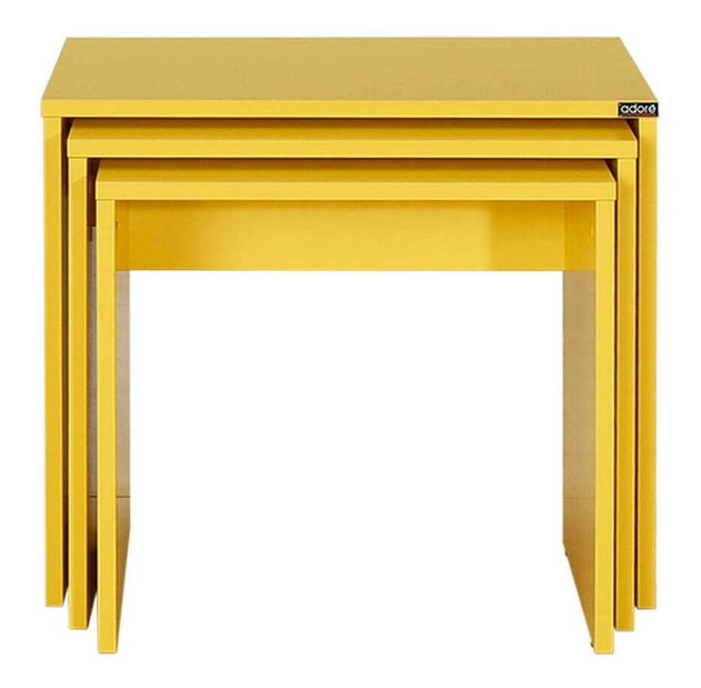 Set 3ks. konferenčních stolků Losuku 2 (žlutá)