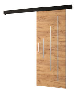 Posuvné dveře 90 cm Sharlene Y (craft zlatý + černá matná + stříbrná)