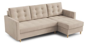 Rohová sedací souprava Divas (P) (světlobéžová)