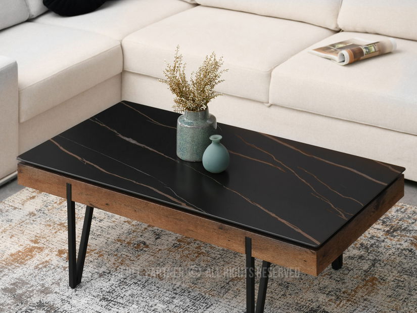 Konferenční stolek Diego (ořech + černá)