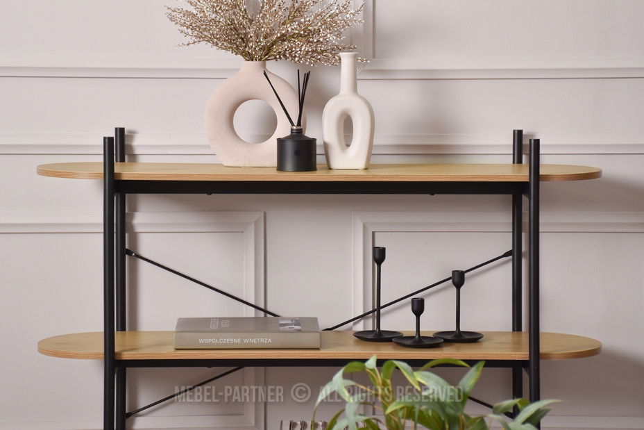 Konzolový stolek Inge (dub + černá)