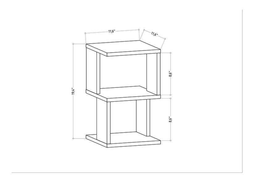  Noční stolek Caramello (bílá)