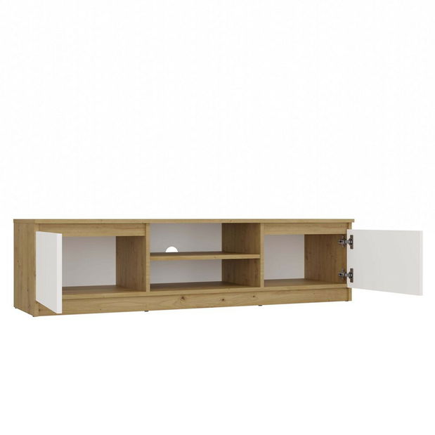 TV skříňka Musecalo 140 (dub artisan + bílá)