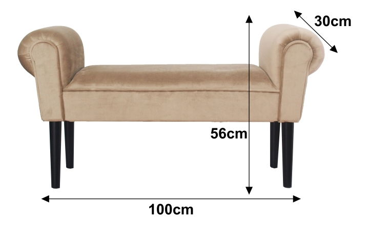 Lavice Bryona (béžová-šedá)