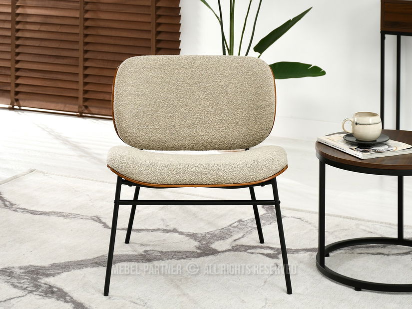 Křeslo Black (ořech + černá)