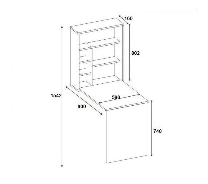 PC stolek Sedik (antracit)