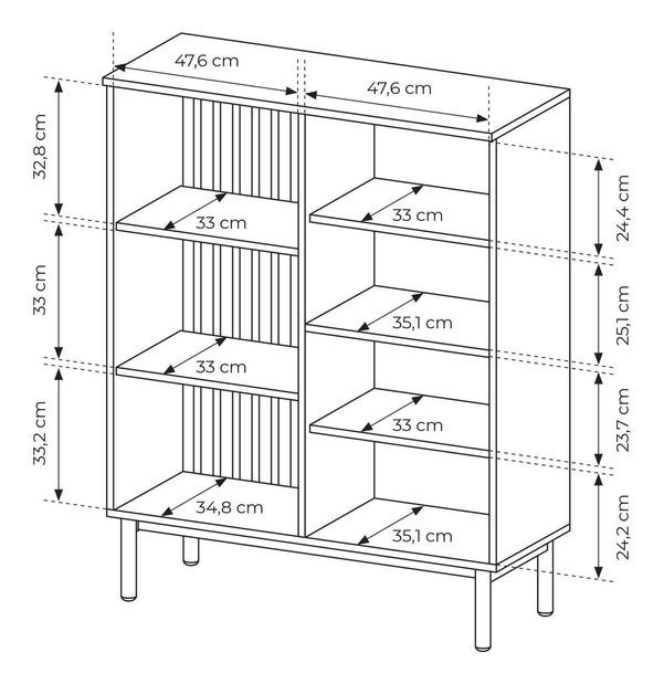 Vitrína Lenge II (černá + dub coast evoke)