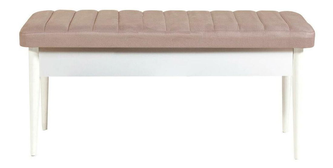 Lavice Vlasta 5 (bílá + kámen)