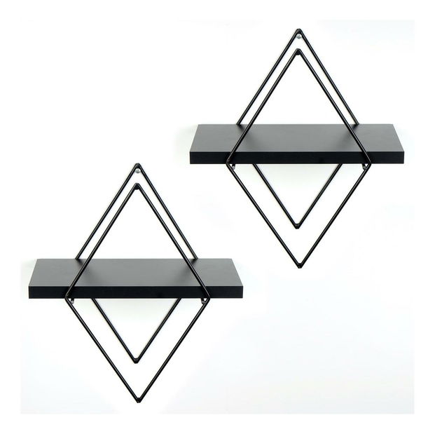 Dekorativní nástěnná police Duvelo 15 (černá)