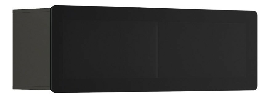 Vitrína na zeď BRW Possi Light SFW1WK/4/13 (šedý wolfram) (s osvětlením)