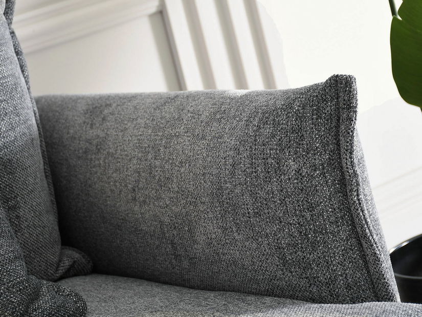 Pohovka dvousedačka Medio (šedá + černá)