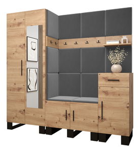 Předsíňová sestava Amanda 13 (dub artisan + tmavě šedá)