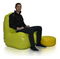 Sedací pytel s taburetem Montana (limetková)
