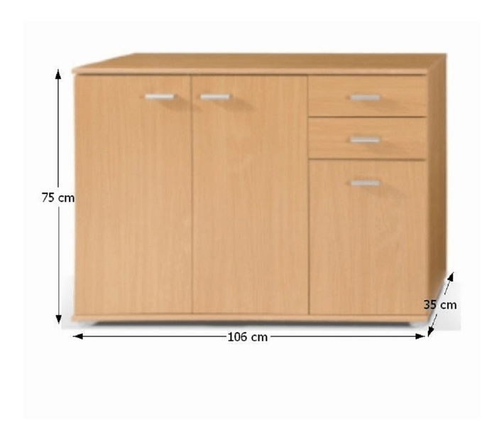 Komoda Tammy 1 3T2S (buk) *bazar