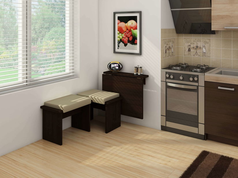 Rozkládací jídelní stůl Elston 7 (dub sonoma tmavý) (pro 2 osoby)