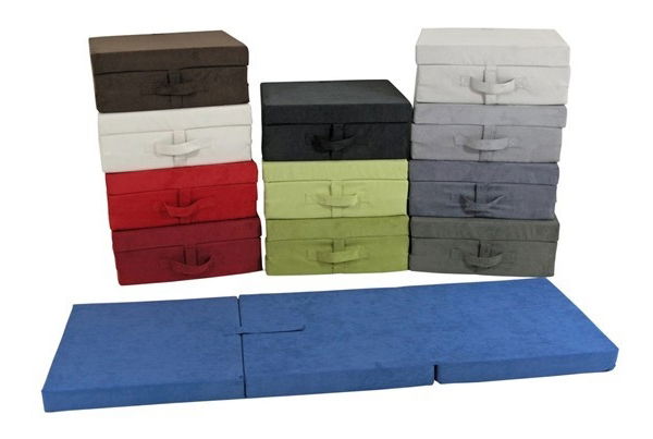 Rozkládací pěnová matrace Tomy (modrý)