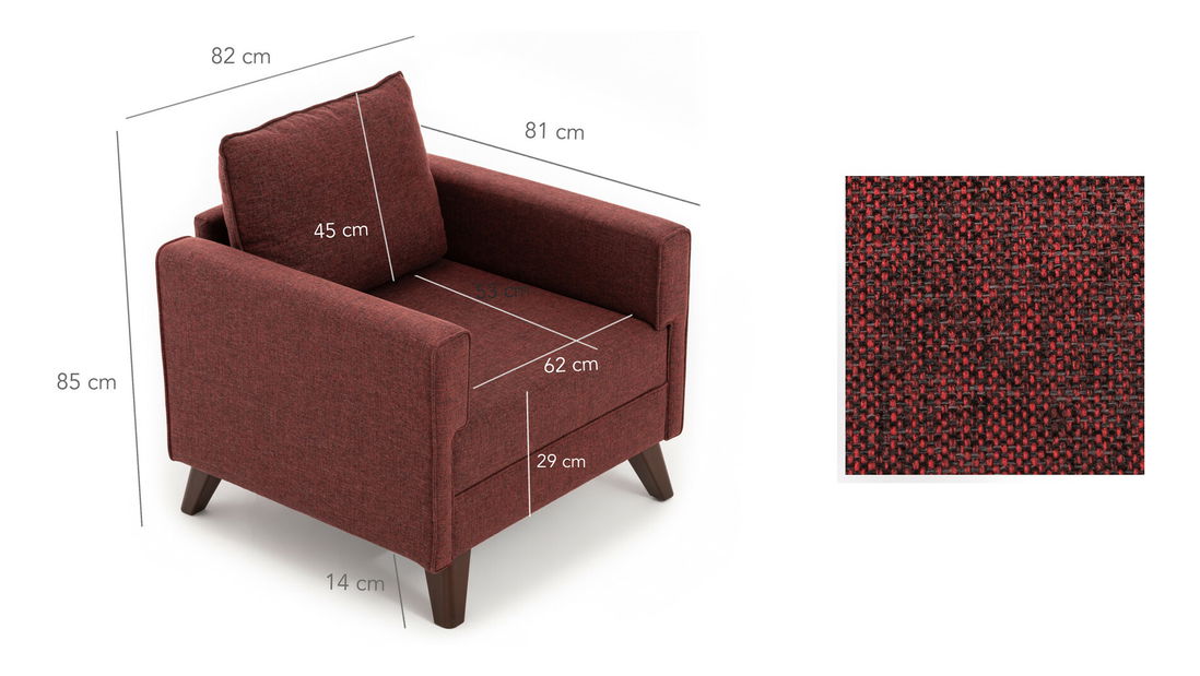 Křeslo Bellina (červená)