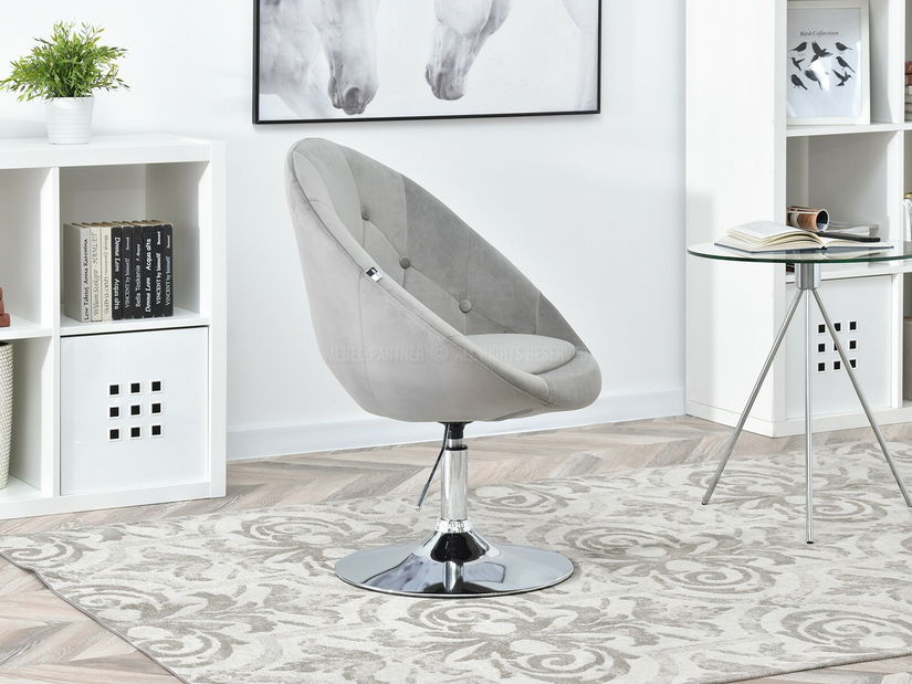 Křeslo Lush 3 (šedá + zlatá)