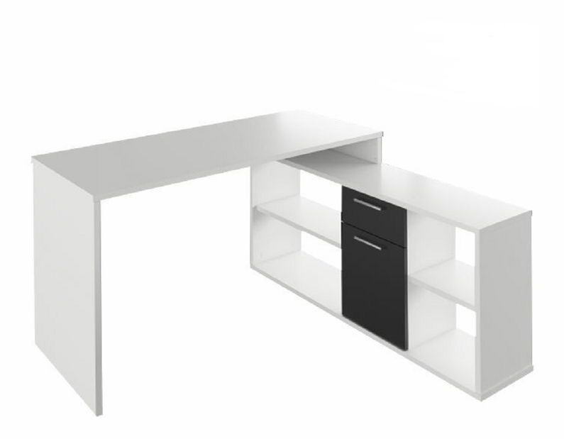 PC stolek Norrix (bílá + černá)