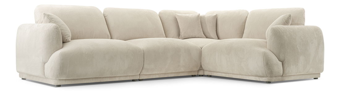 Rohová sedačka Chako (P) (béžová)