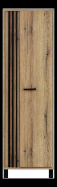 Policová skříň Neo NE7 (dub evoke + černá matná)