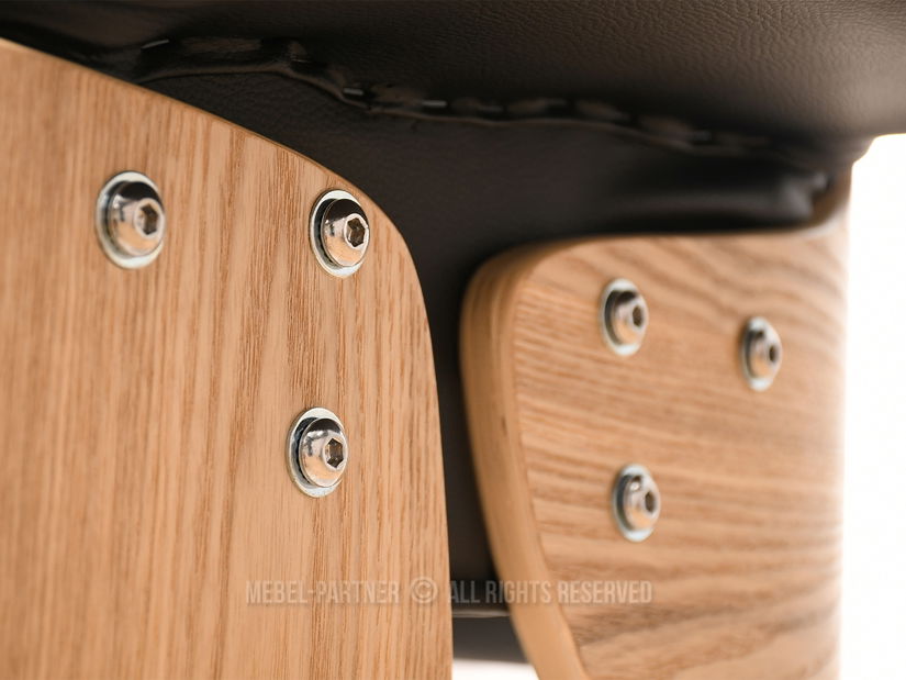 Křeslo Duckie (dub černý + černá)