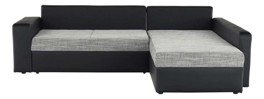 Rohová sedací souprava Manter černá + šedá (L)