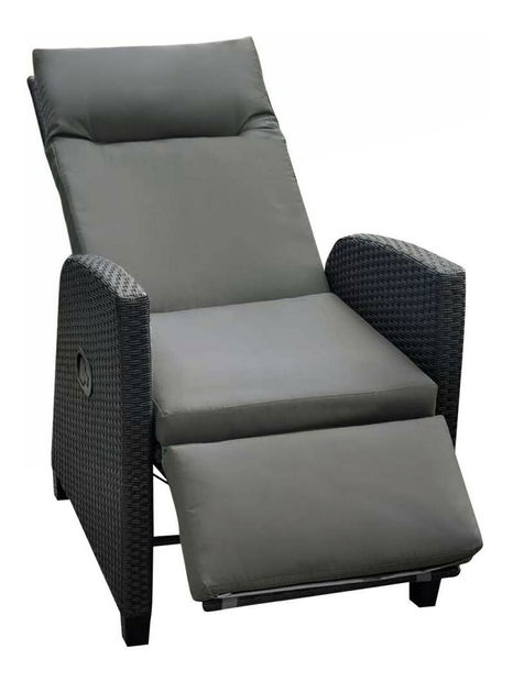 Zahradní polohovací křeslo Probamos (černá + šedá)