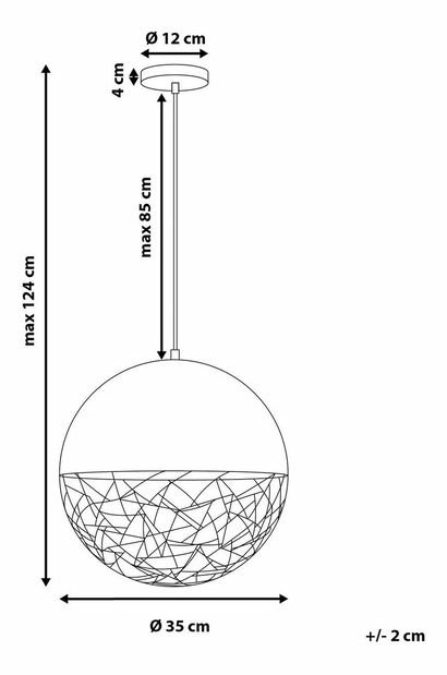 Lustr Padila (zlatá)