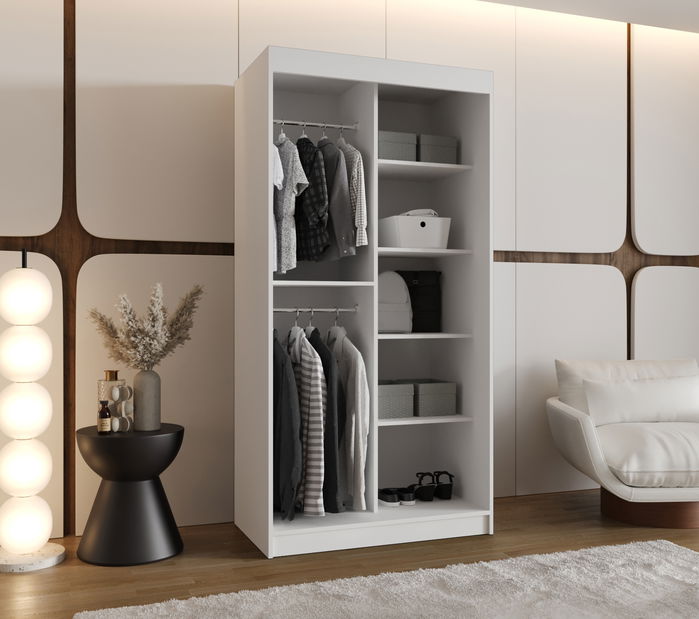 Šatní skříň 100 cm Ulta (bílá)