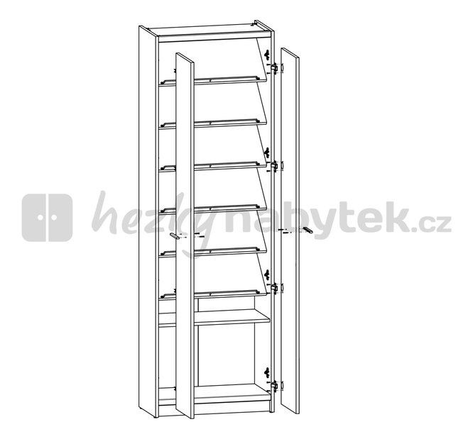 Botník (skříňka na boty) BRW Open SFB2D