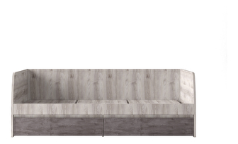 Jednolůžková postel 90 cm Jolene 2S (kaštan nairobi + onyxová) (s roštem)