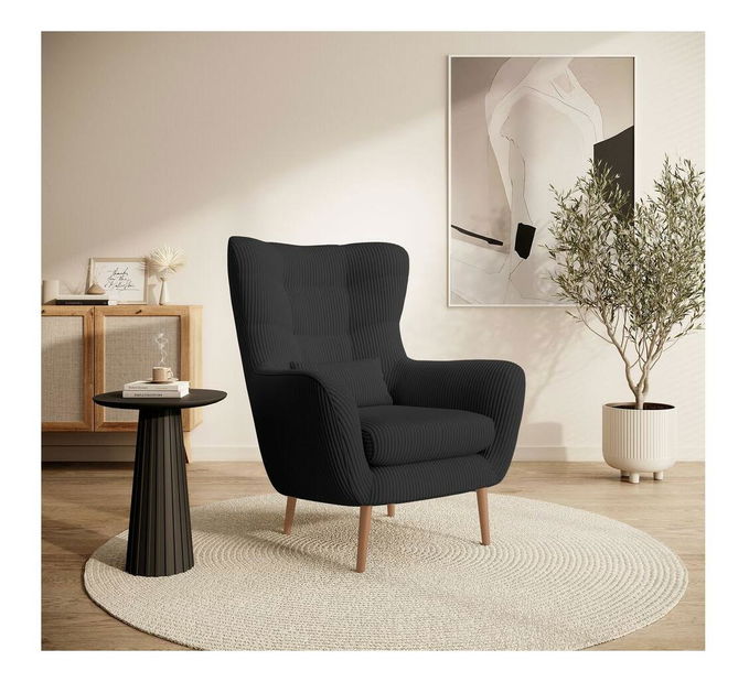 Křeslo Veneza 2 (černá + buk)