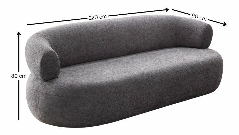 Pohovka trojsedačka Rolla (šedá)