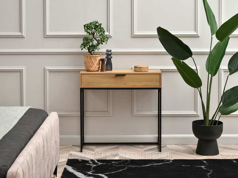 Konzolový stolek Norma M (dub + černá)