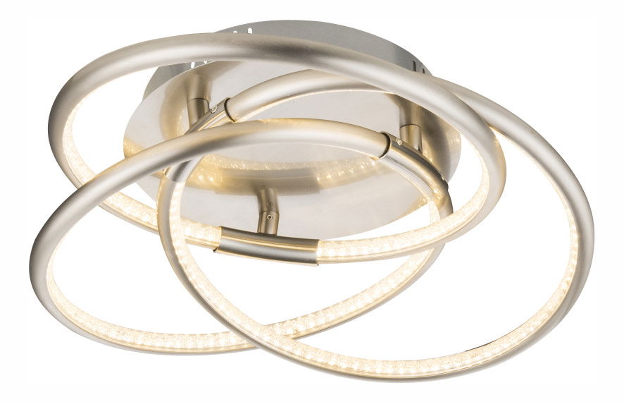 Stropní/nástěnné svítidlo LED Barna 67828-24N (nikl + opál)