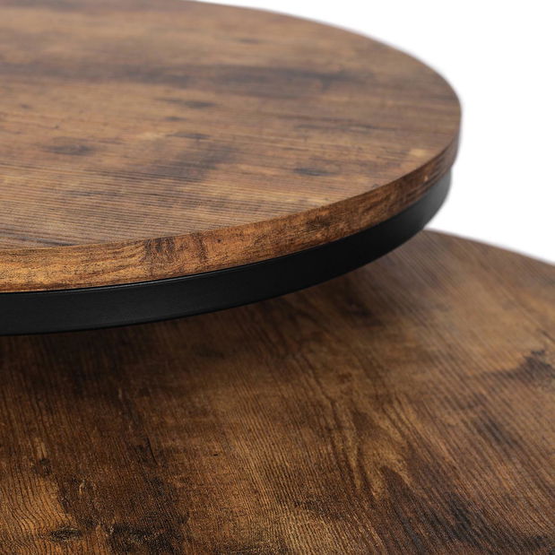 Set 2 konferenčních stolků Firmadas (dub rustikal)