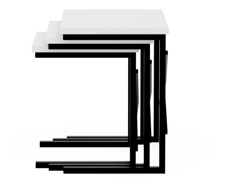 Set konferenčních stolků Zigmund (Bílá) *výprodej