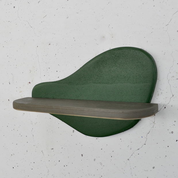 Závěsná police Mehehe (tmavě zelená + šedá)