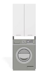 Skříňka nad pračku Perdieron 2 (antracit + bílá)