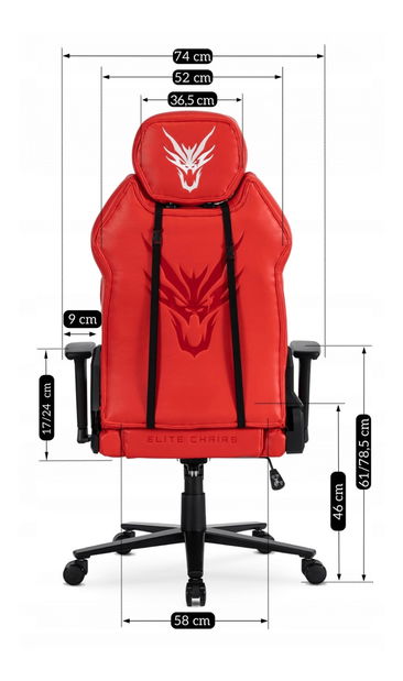 Herní křeslo Nutrida (červená)