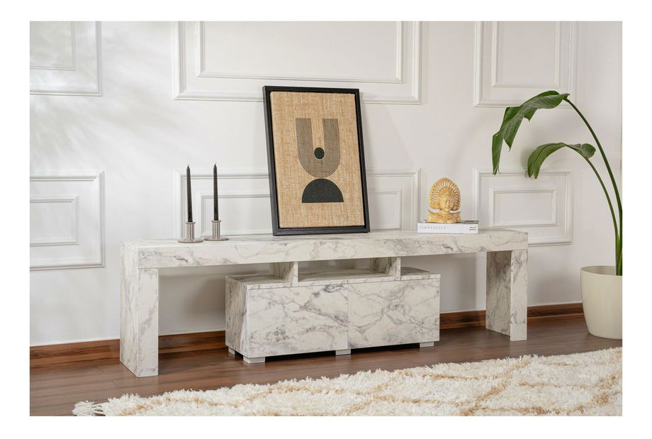 TV stolek/skříňka Endlava (fréziový mramor)