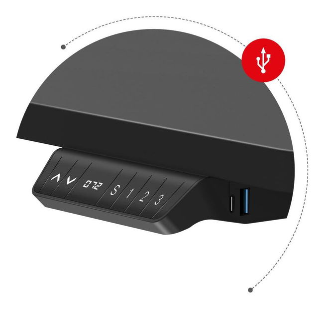 Elektricky nastavitelný Rohový PC stolek Hyperion 9.5 (černá)