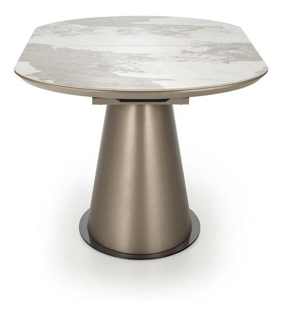 Rozkládací jídelní stůl 160-200 cm Riavey (černá + cappuccino) (pro 6 8 osob)