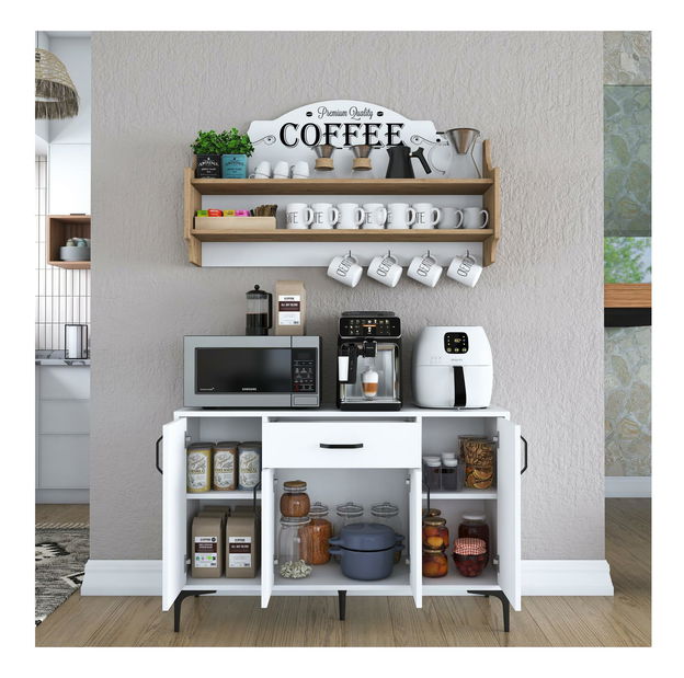  Komoda Jelena 138B (bílá + ořech)