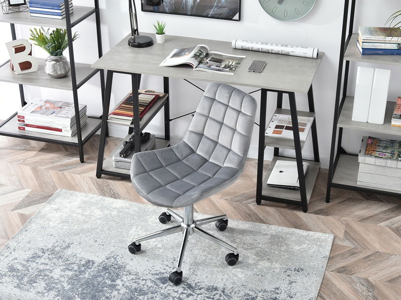 Židle Eleanor (šedá + chromová)