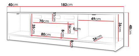 TV skříňka/stolek s elektrickým krbem Rozoma EF (písková béžová)