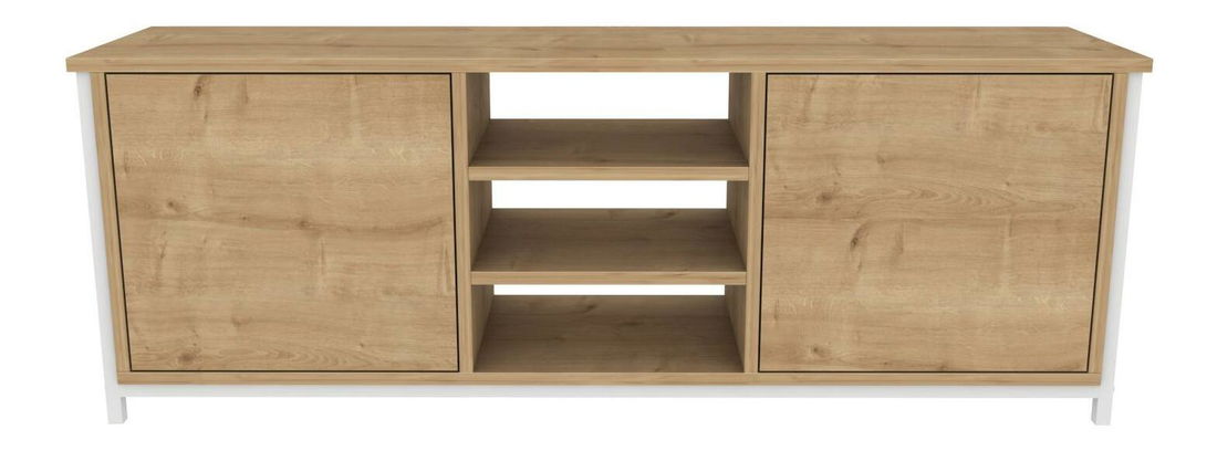 TV stolek Otosello (bílá + dub)