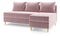 Rohová sedací souprava Vlada (P) (růžová)