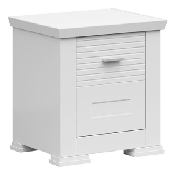 Noční stolek Aryness (bílá)